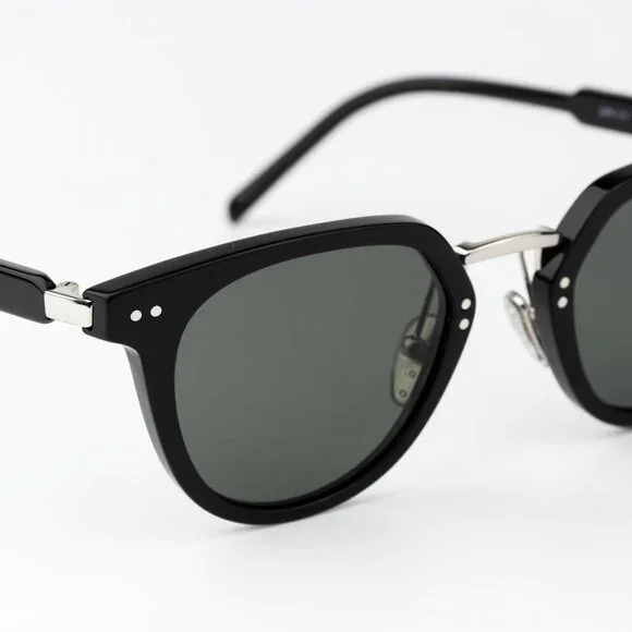 Prada Women Sunglasses Black Green Polarized Oval PR17YS 1AB03R BRAND NEW